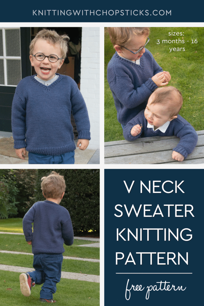 v neck sweater knitting pattern free