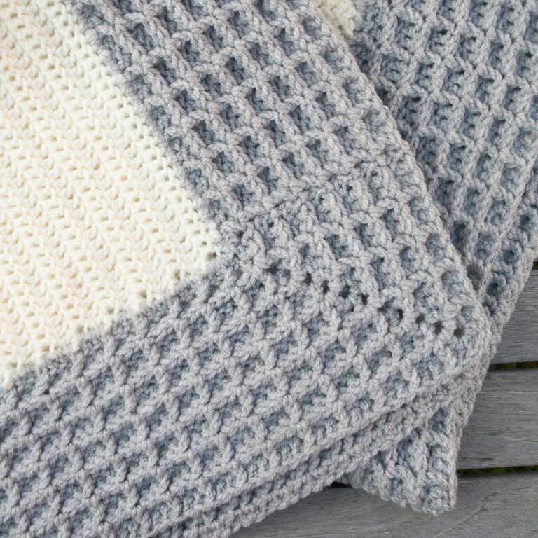 Waffle Stitch Crochet Pattern Free Crochet Blanket Border Pattern