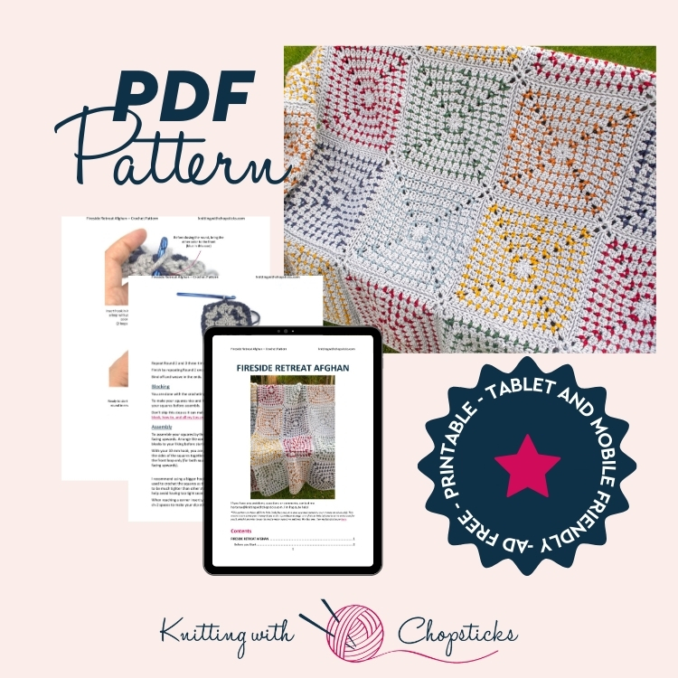 Click here to grab the convenient printable PDF pattern of the chunky crochet throw pattern
