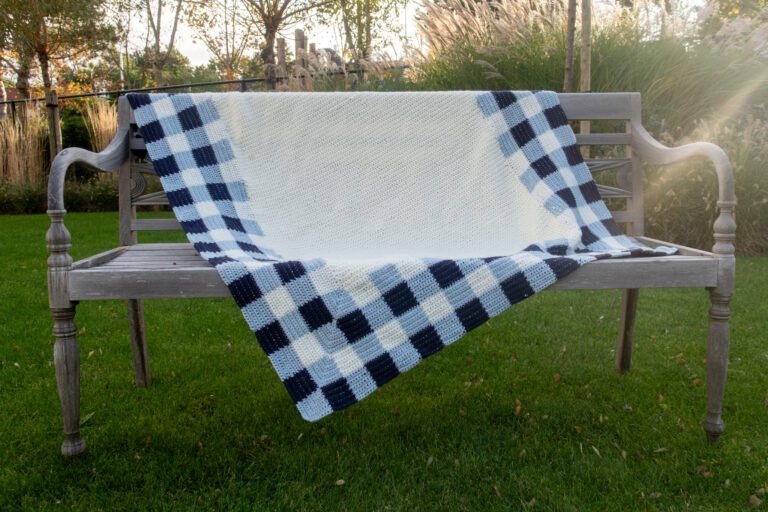 Gingham Edge Blanket Crochet Pattern
