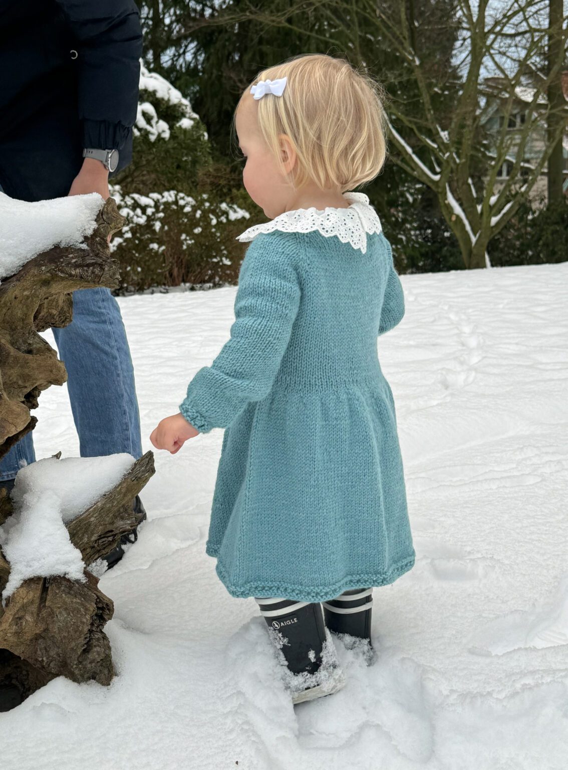 Free Knitting Pattern for Baby Dress Livia Baby Dress Knit Pattern