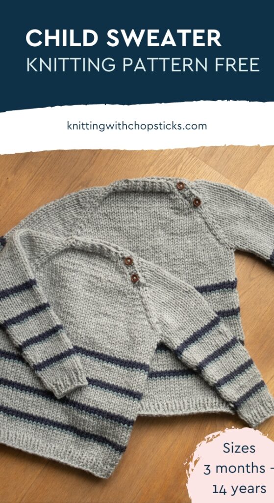 Free child knit sweater pattern pinterest image