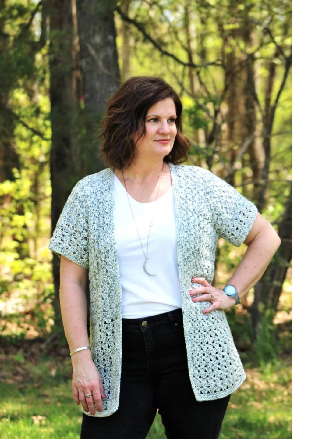 Mallory Crochet Long Summer Cardigan main image 1