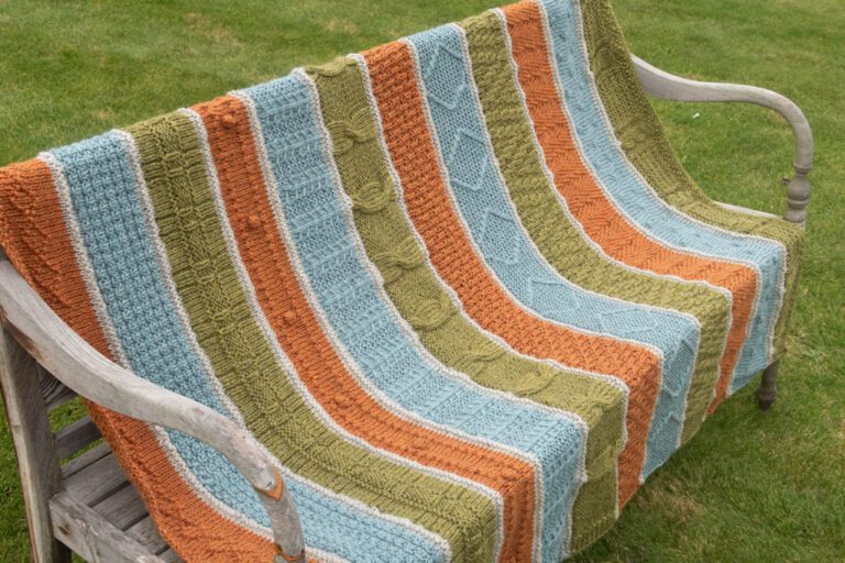 Falling intp stitches sample blanket knitting pattern FREE