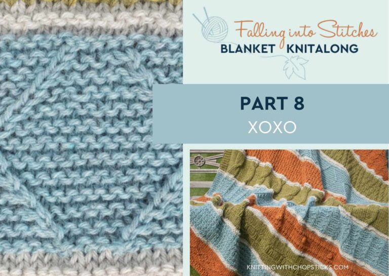 Falling into Stitches XOXO section free knitting pattern