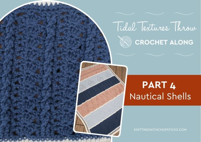 nautical shells blanket stripe crochet pattern idea