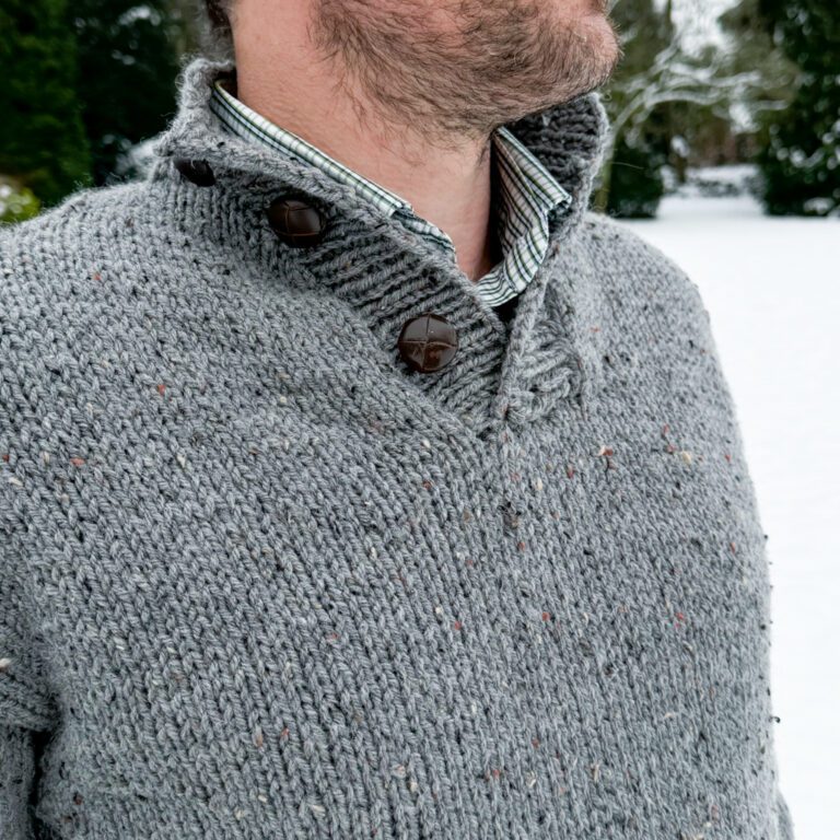 Easy Mens Sweater Knitting Pattern Knitting with Chopsticks
