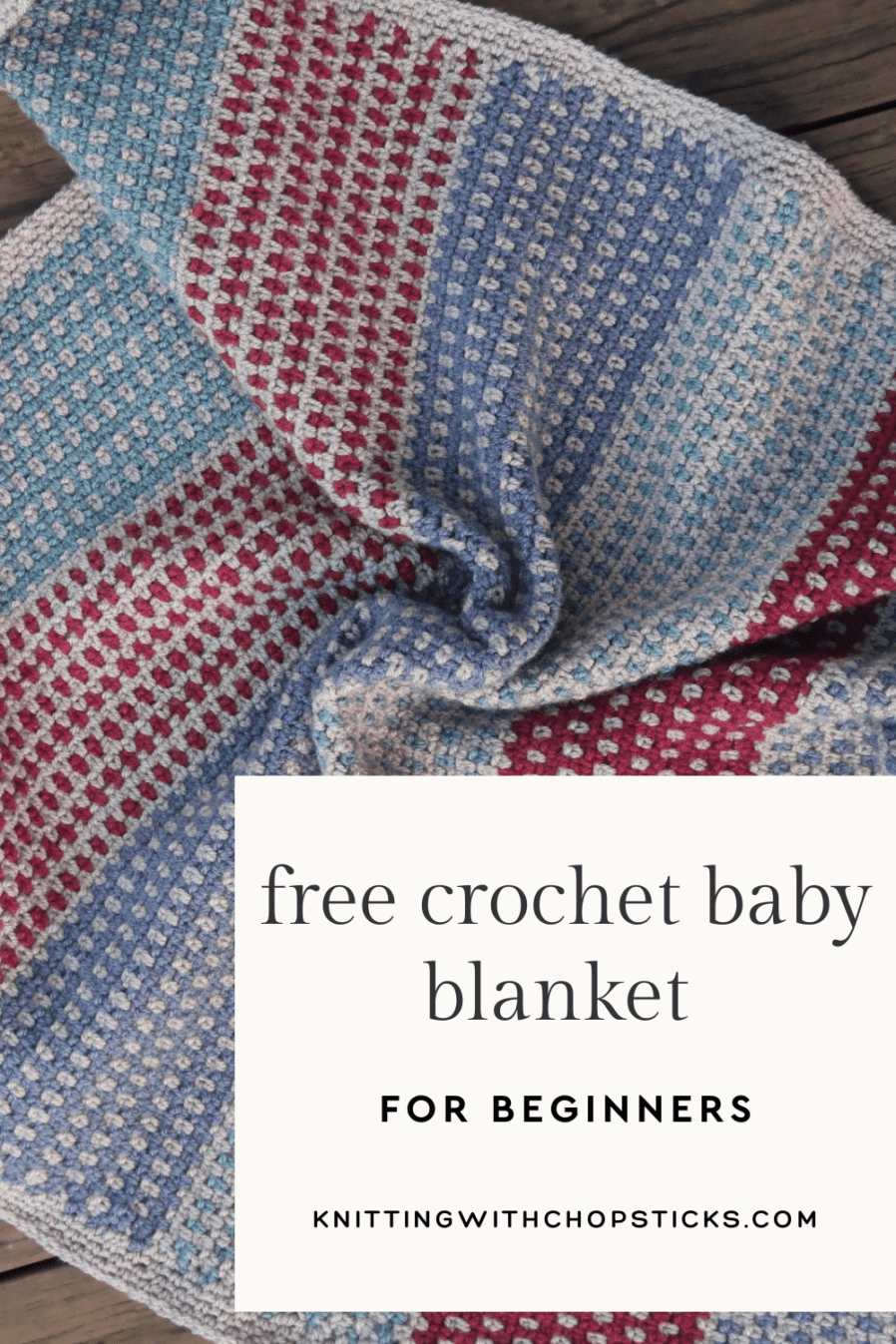 Linen Stitch Crochet Blanket Pattern Easy Free | Knitting with Chopsticks