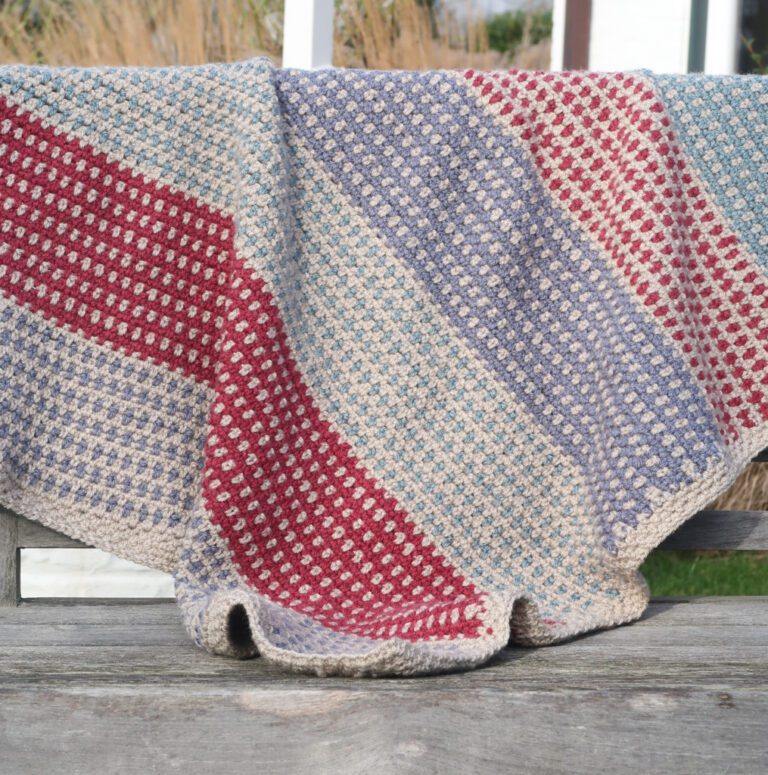 Dewdrop Linen Stitch Crochet Blanket Pattern