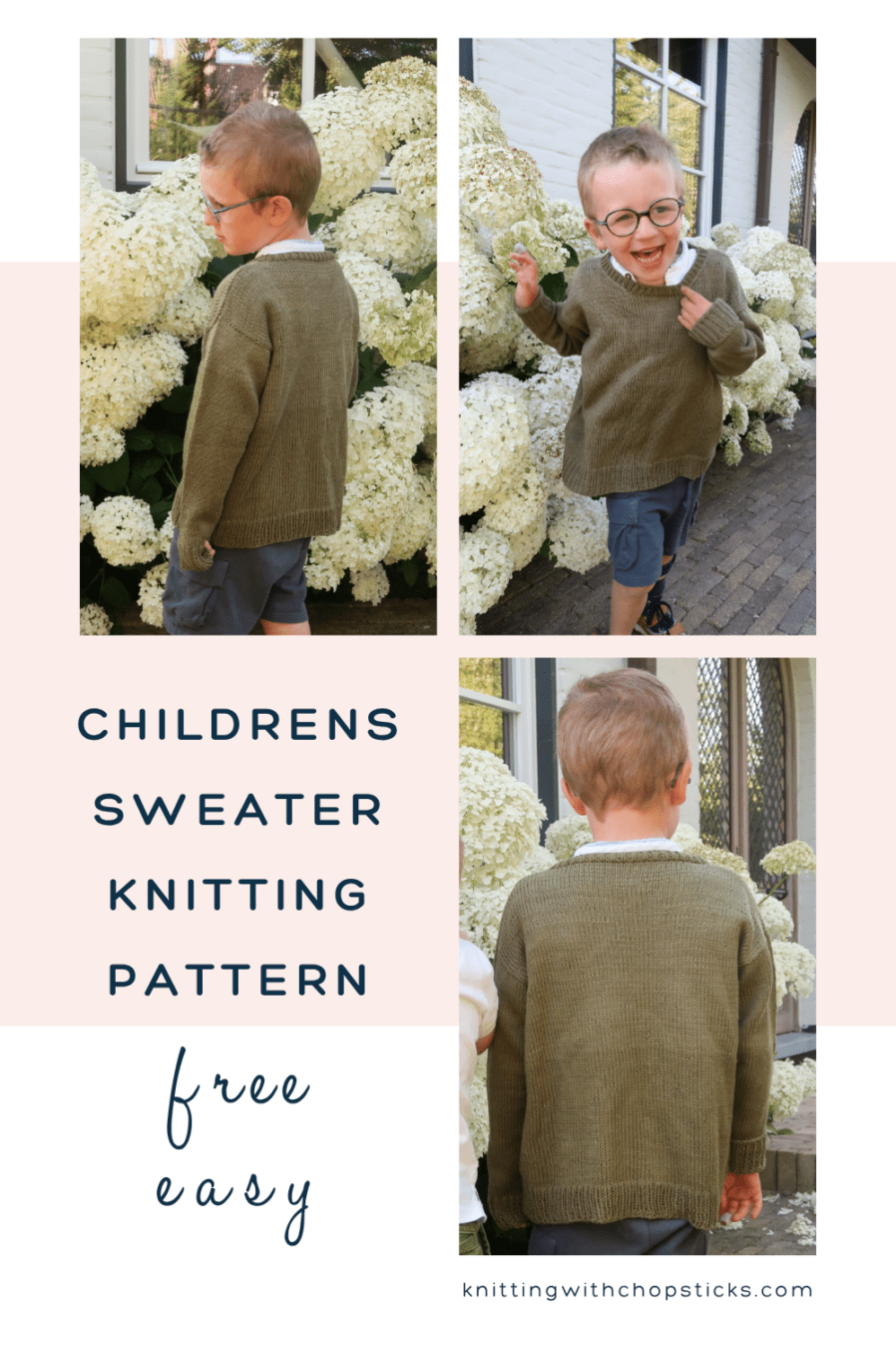 Children's Sweater Knitting Pattern Free | Knitting with Chopsticks