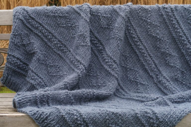 chunky knitted blanket pattern free