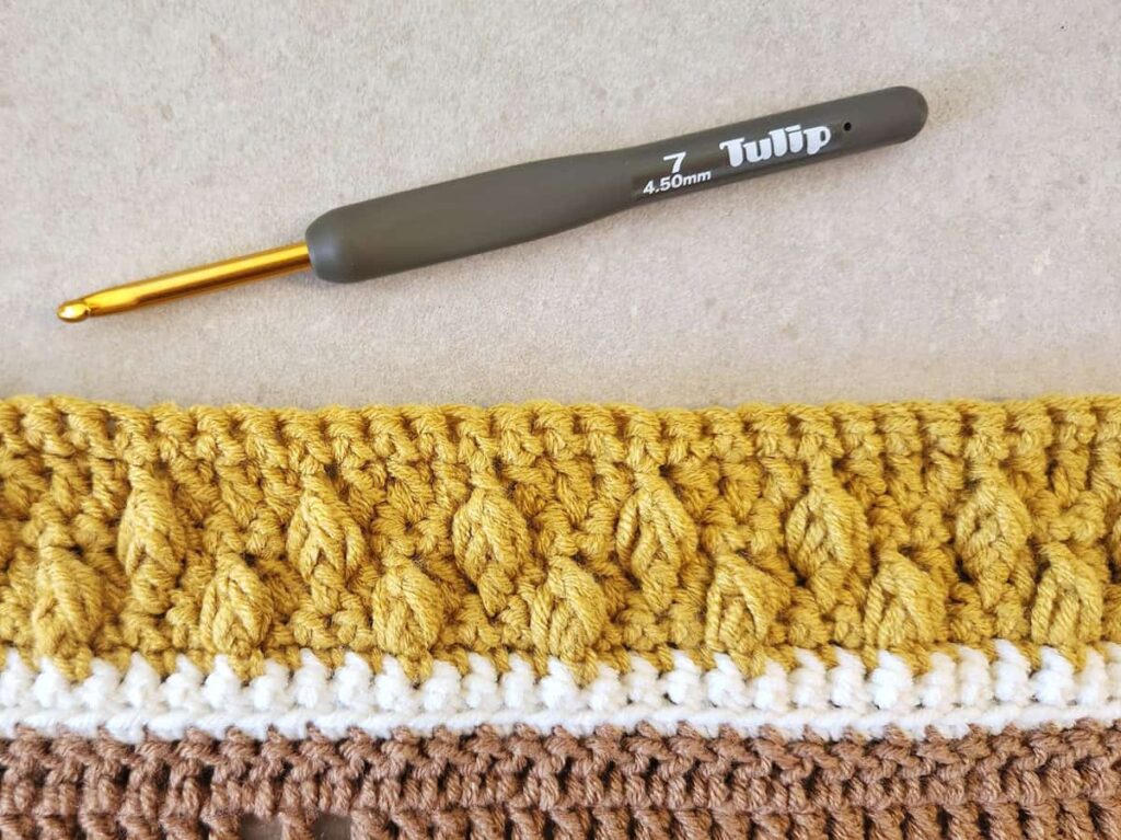 leaf textured crochet blanket pattern free
