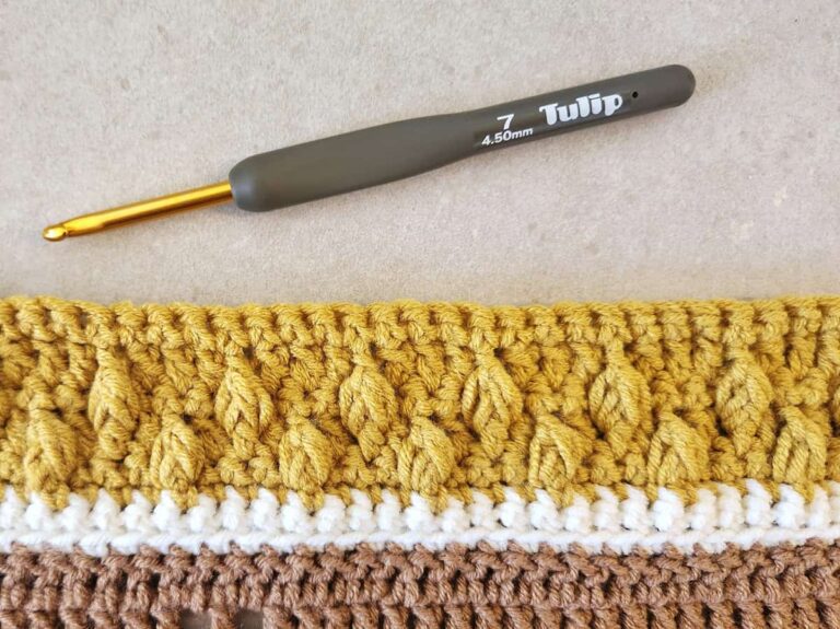 leaf textured crochet blanket pattern free