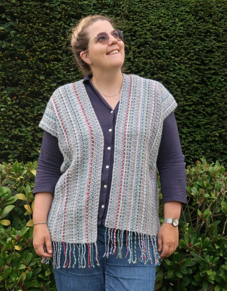 sleevless crochet cardigan pattern