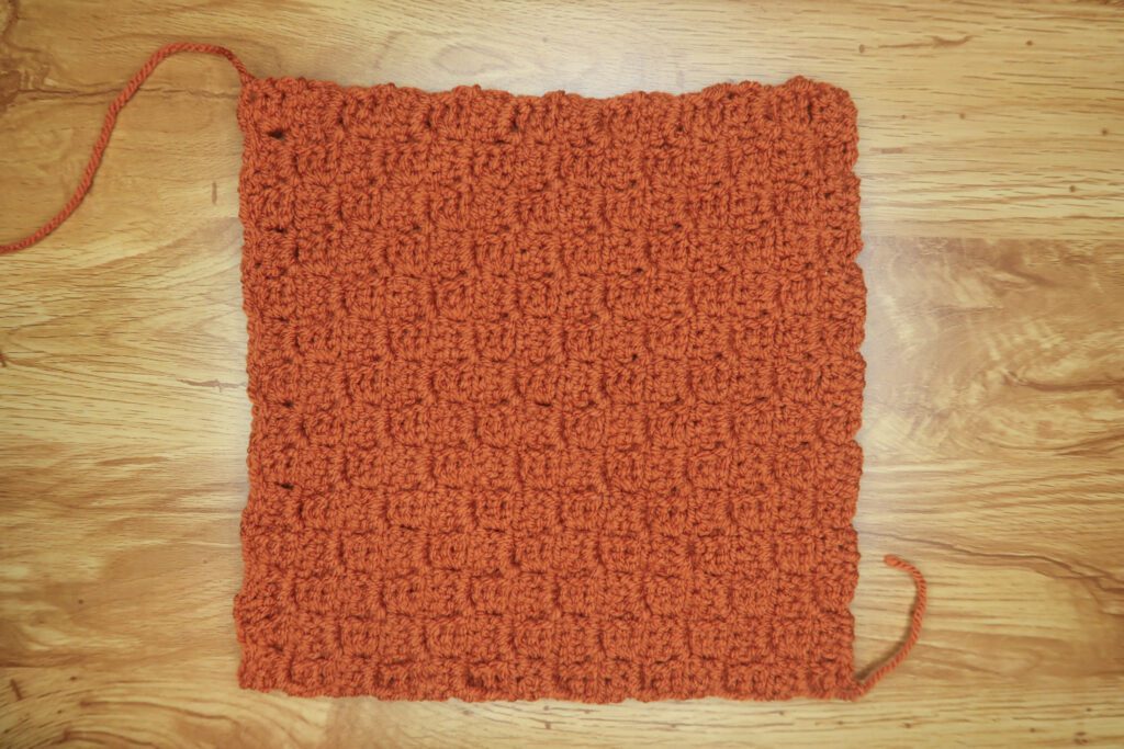 finished c2c crochet square