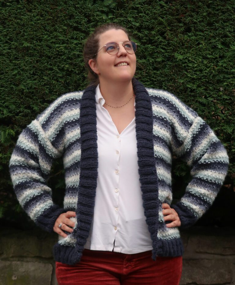 striped cardigan knitting pattern