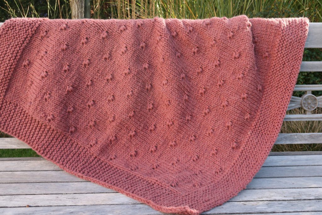 easy chunky knit baby blanket free pattern
