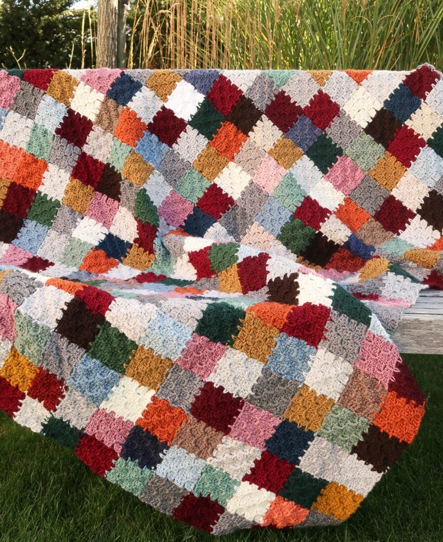 Corner To Corner Crochet Blanket Pattern Free | Knitting with Chopsticks