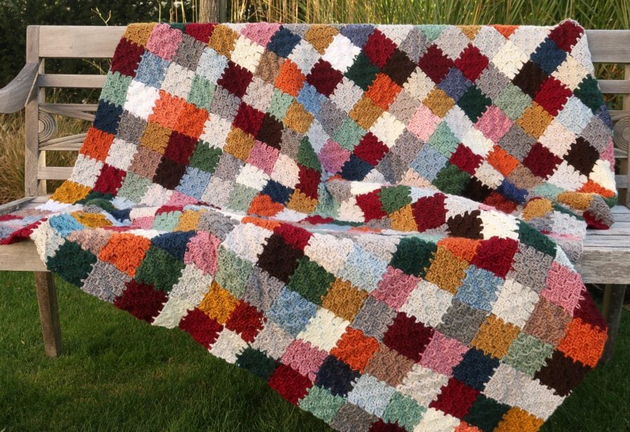 Corner To Corner Crochet Blanket Pattern Free | Knitting with Chopsticks