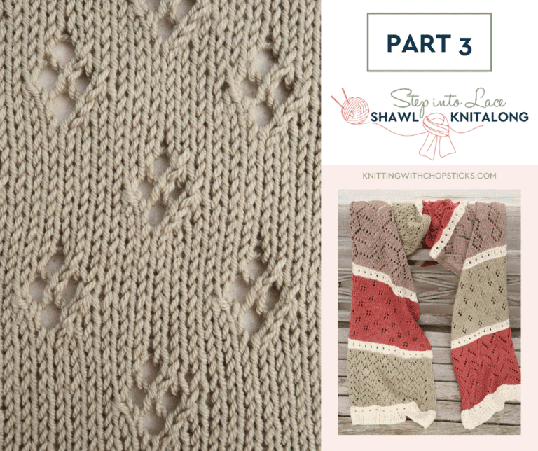 Step into lace shawl KAL 3st part