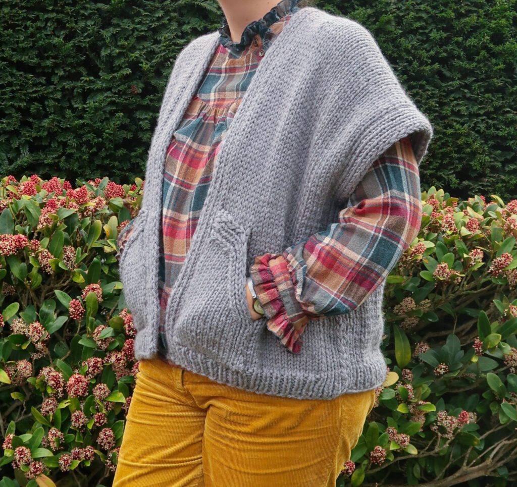 sleeveless cardigan knitting pattern free