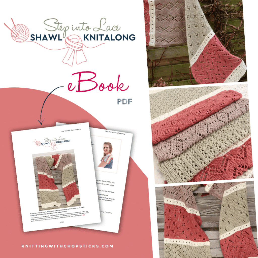 Step into Lace Shawl KAL Knitting pattern PDF