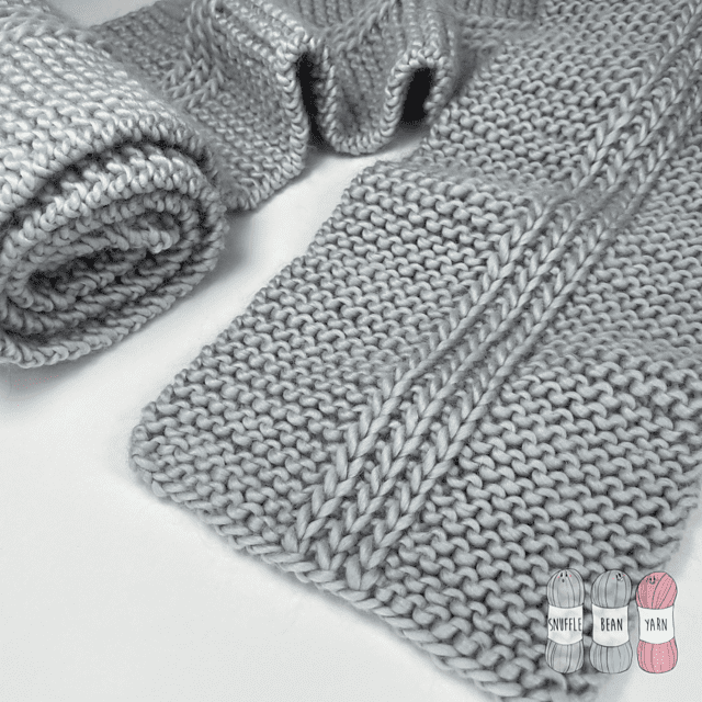 Find the quick & easy chunky knit scarf pattern here >>