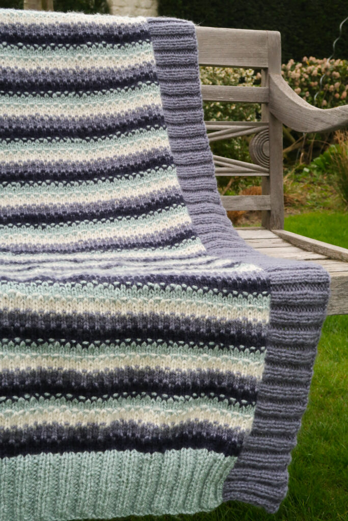 striped blanket knitting pattern free knitting pattern