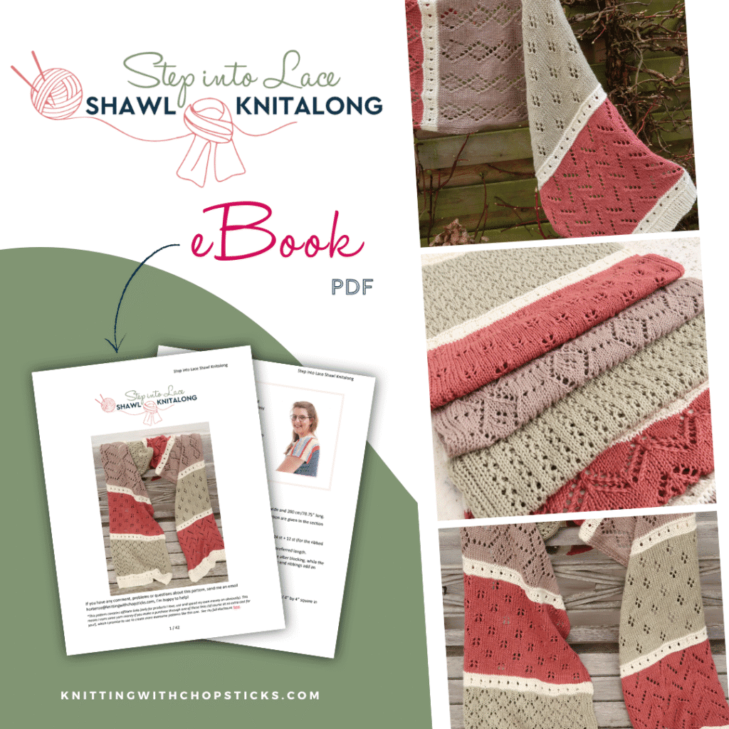 Step into Lace Shawl KAL Knitting pattern PDF