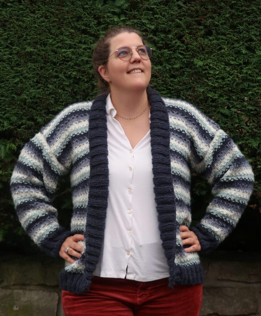 striped cardigan knitted pattern free
