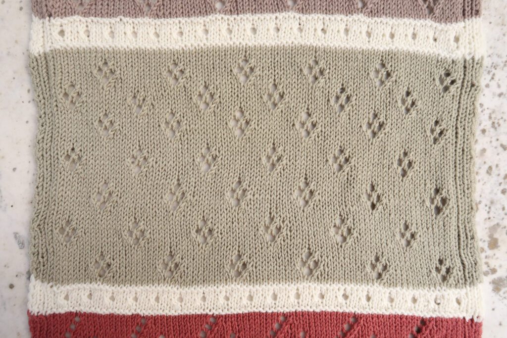 Quatrefoil Eyelet Lace Knitting Pattern Tutorial free