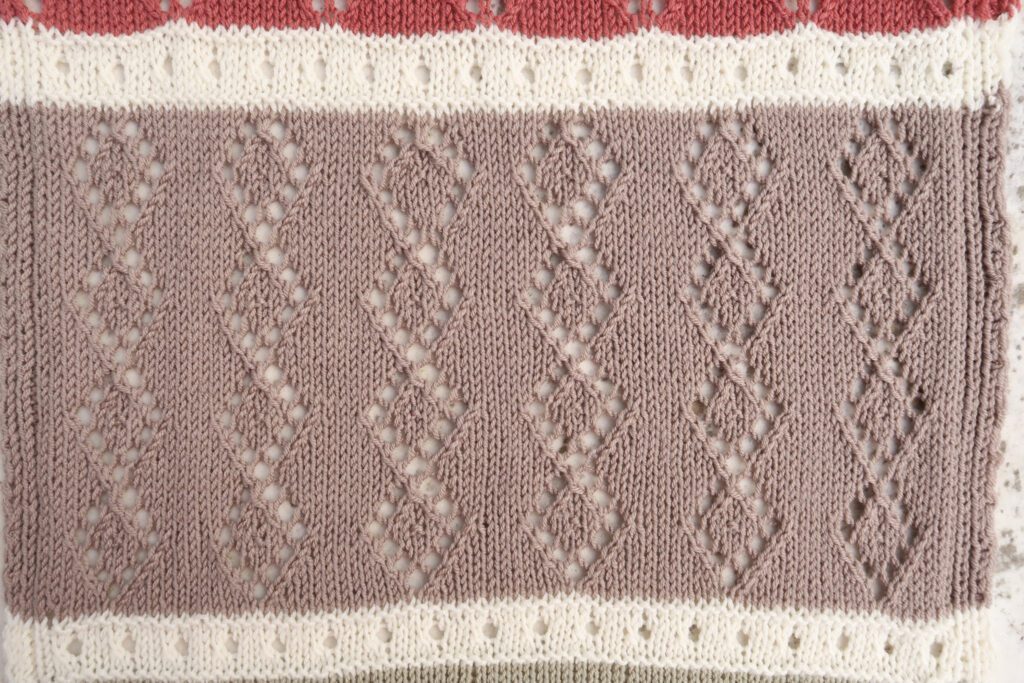 Openwork Diamond Lace Stitch Tutorial free pattern