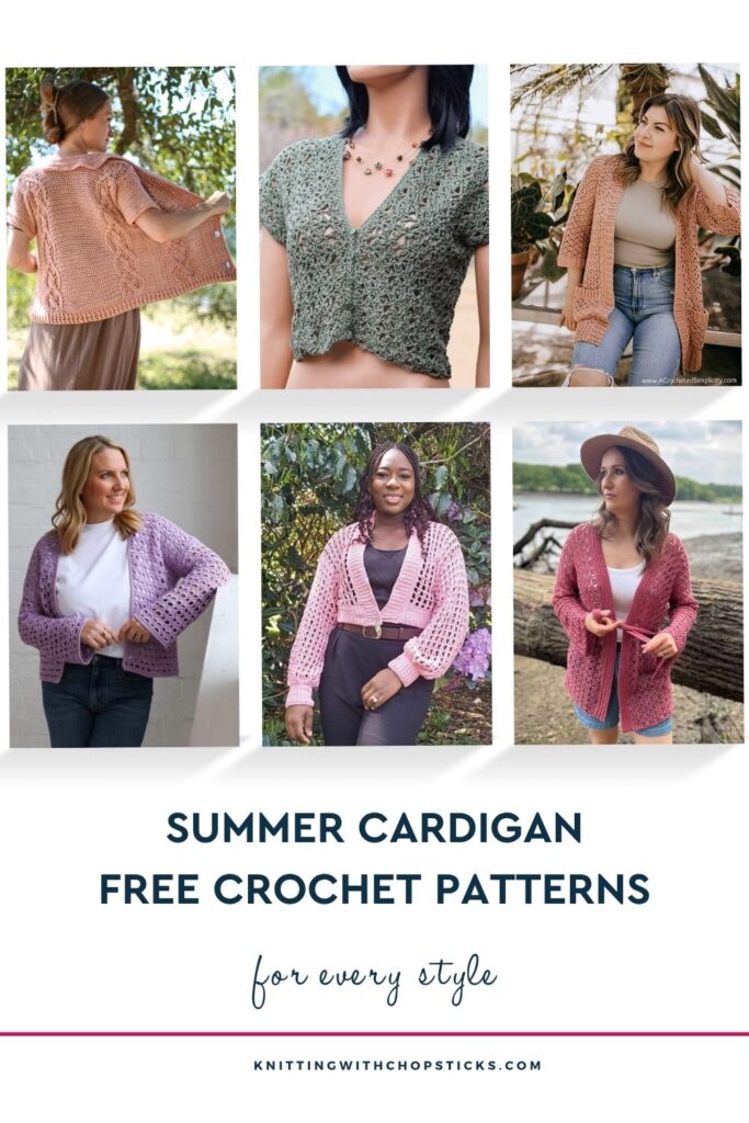 20 Free Crochet Summer Cardigan Patterns for Every Style pin