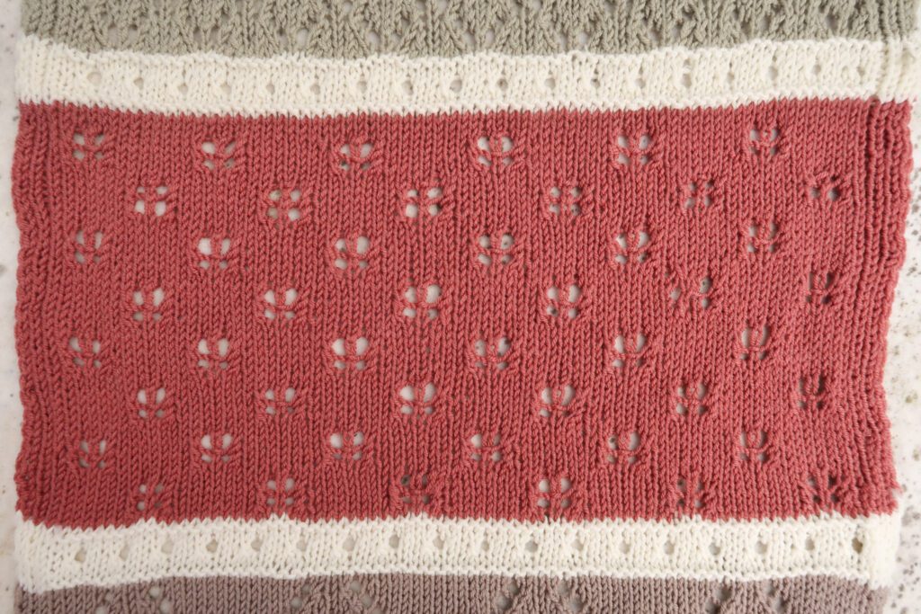 Eyelet Lace Flower Knitting Stitch Tutorial free