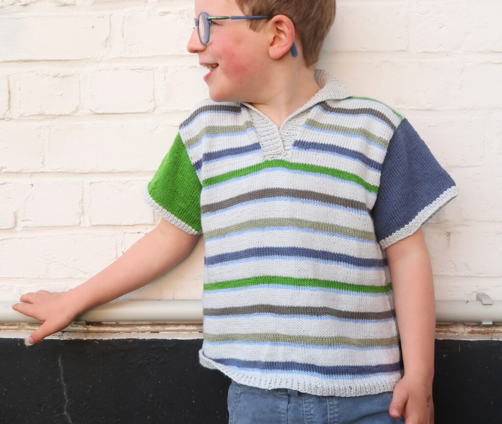 Free Polo Shirt Knitting Pattern for Children