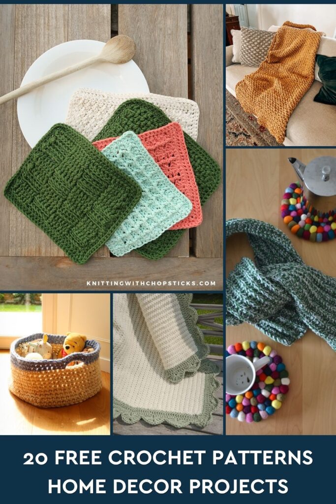 20 free Crochet patterns Home Decor projects