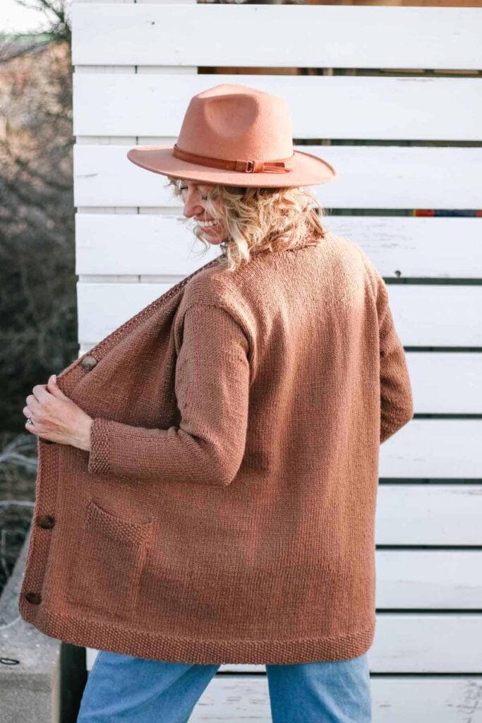 365 button up knit cardigan free pattern