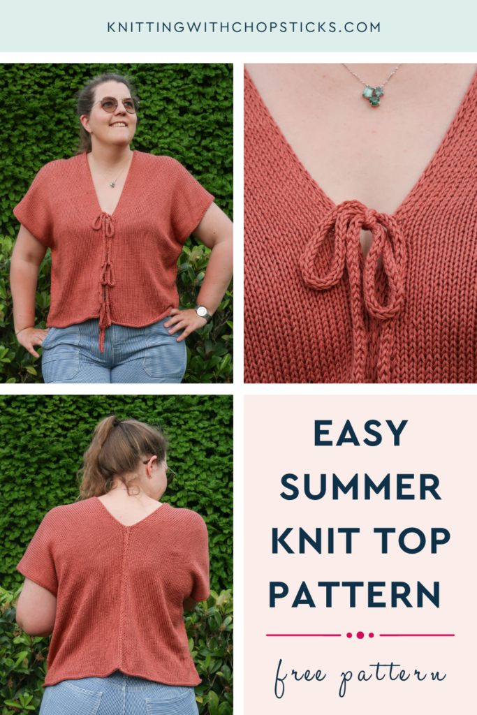 Free Sleeveless Top Knitting Pattern Easy Beginner Project