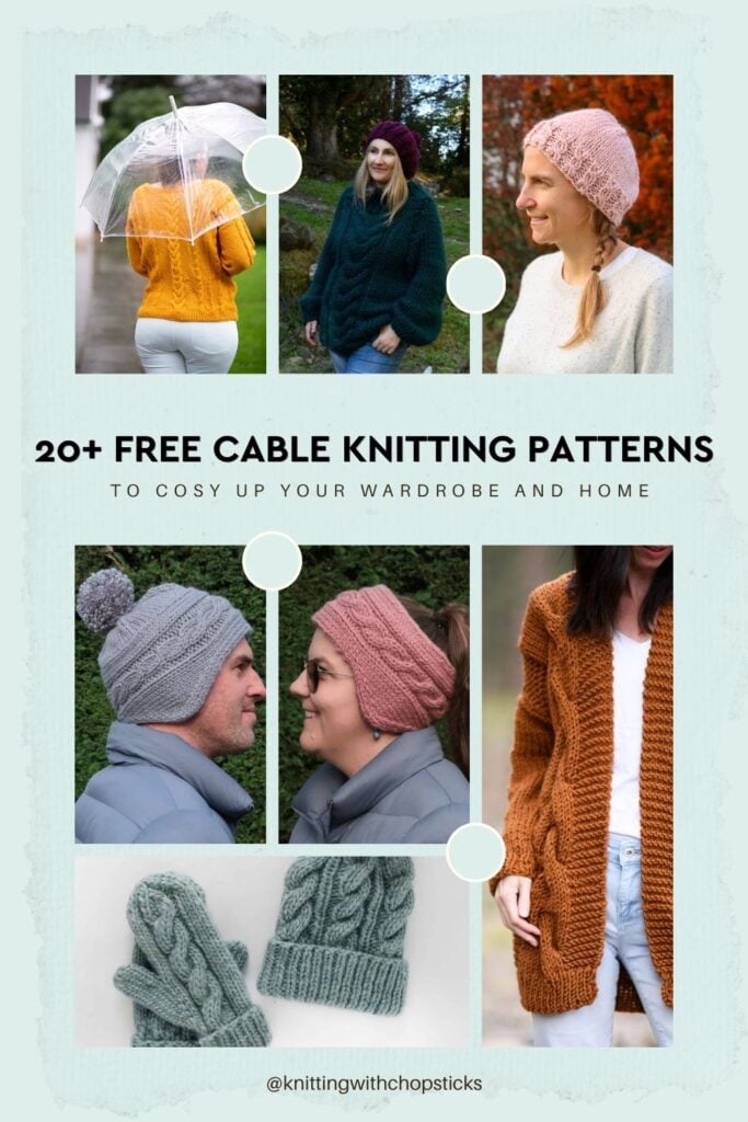 20+ Free Cable Knitting Patterns to Cosy Up Your Wardrobe and Home