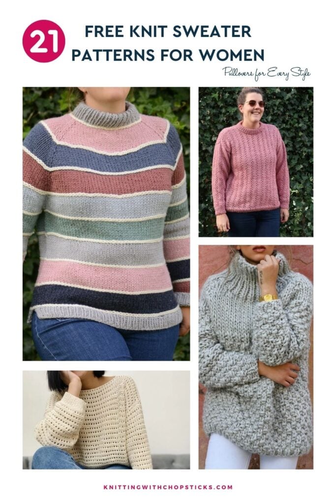 Pin this knit sweater patterns for women collection for later!