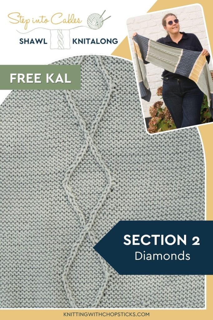 diamond knitting pattern stitch tutorial