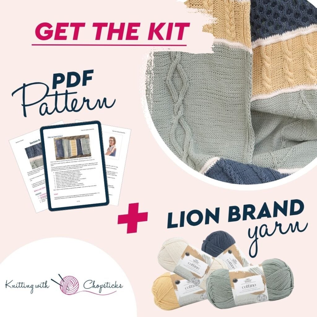 Get Your Step into Cables Shawl KAL eBook pdf and Lion Brand yarn KIT