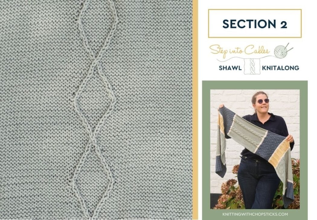 Section 2 Diamonds cable knit pattern