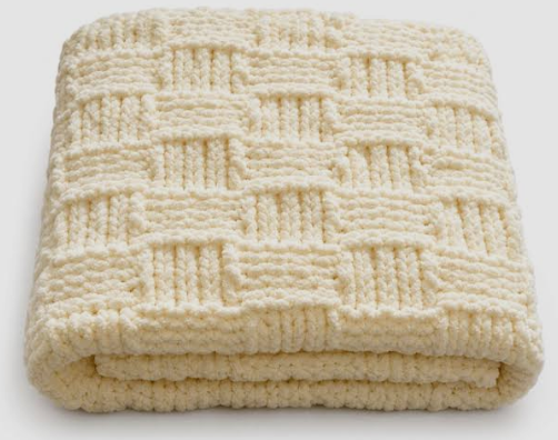 chunky basketweave baby blanket pattern